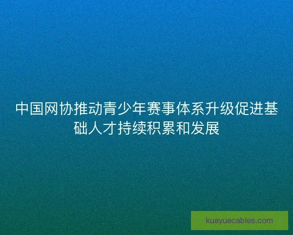 中国网协推动青少年赛事体系升级促进基础人才持续积累和发展